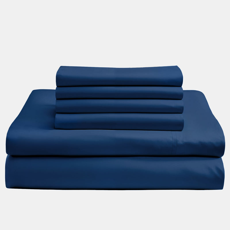 Bambus Lak / Fitted Sheet - Navy Blue