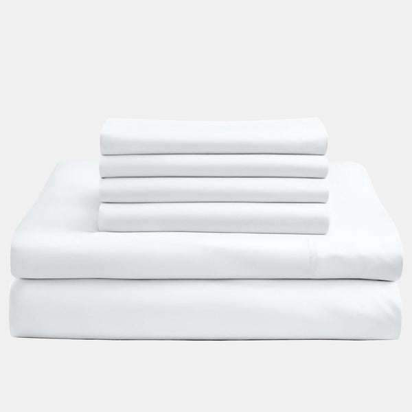 Bambus Lak / Fitted Sheet - White