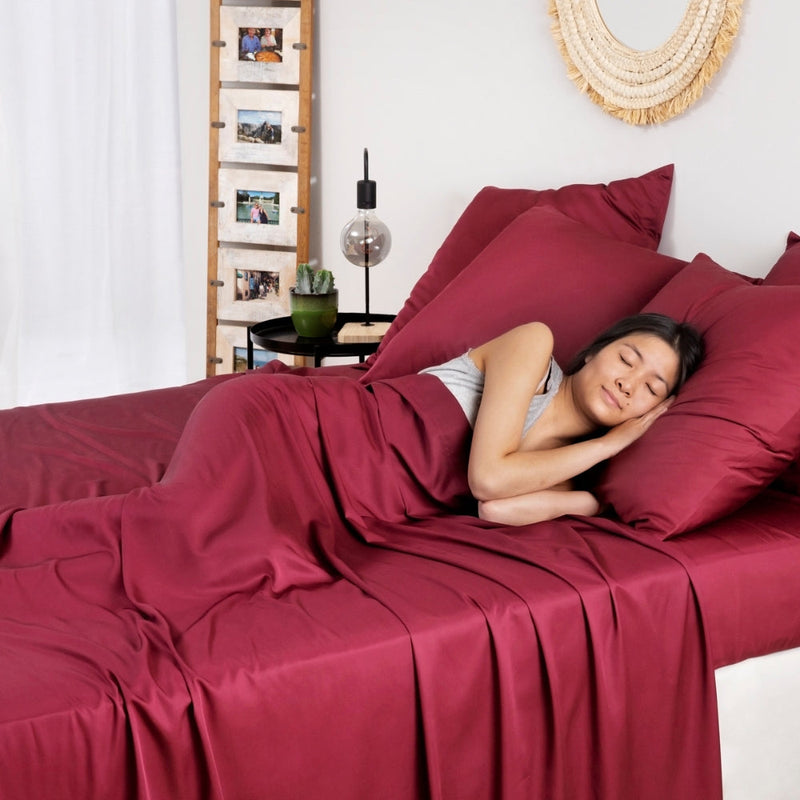 Bambus Sængurver / Duvet Cover - Burgundy