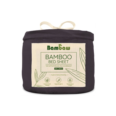 Bambus Lak / Fitted Sheet - Charcoal