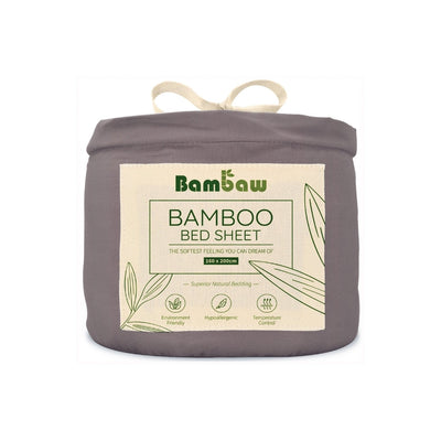 Bambus Lak / Fitted Sheet - Dark Grey